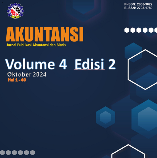 					View Vol. 4 No. 2 (2024): Oktober 2024 : Jurnal Akuntansi dan Bisnis
				